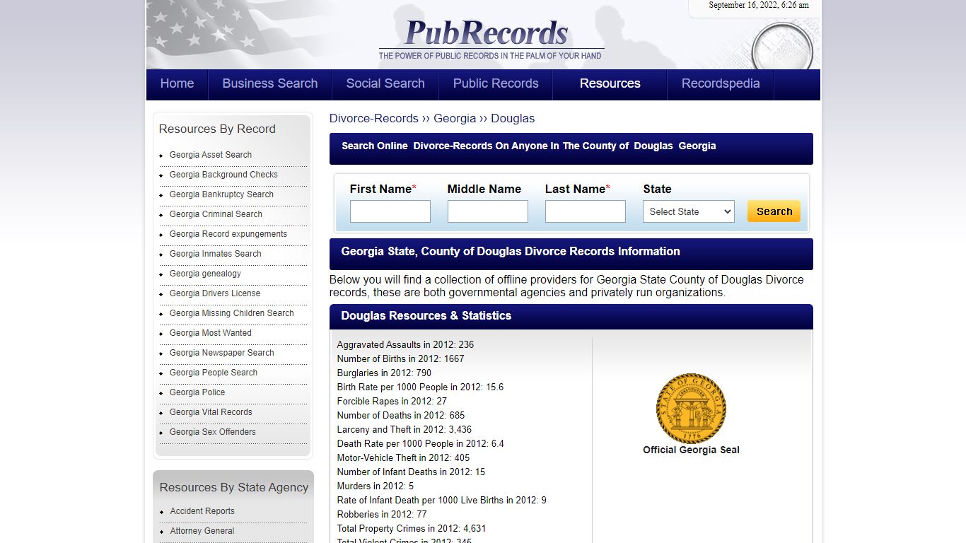 Douglas County, Georgia Divorce Records - Pubrecords.com